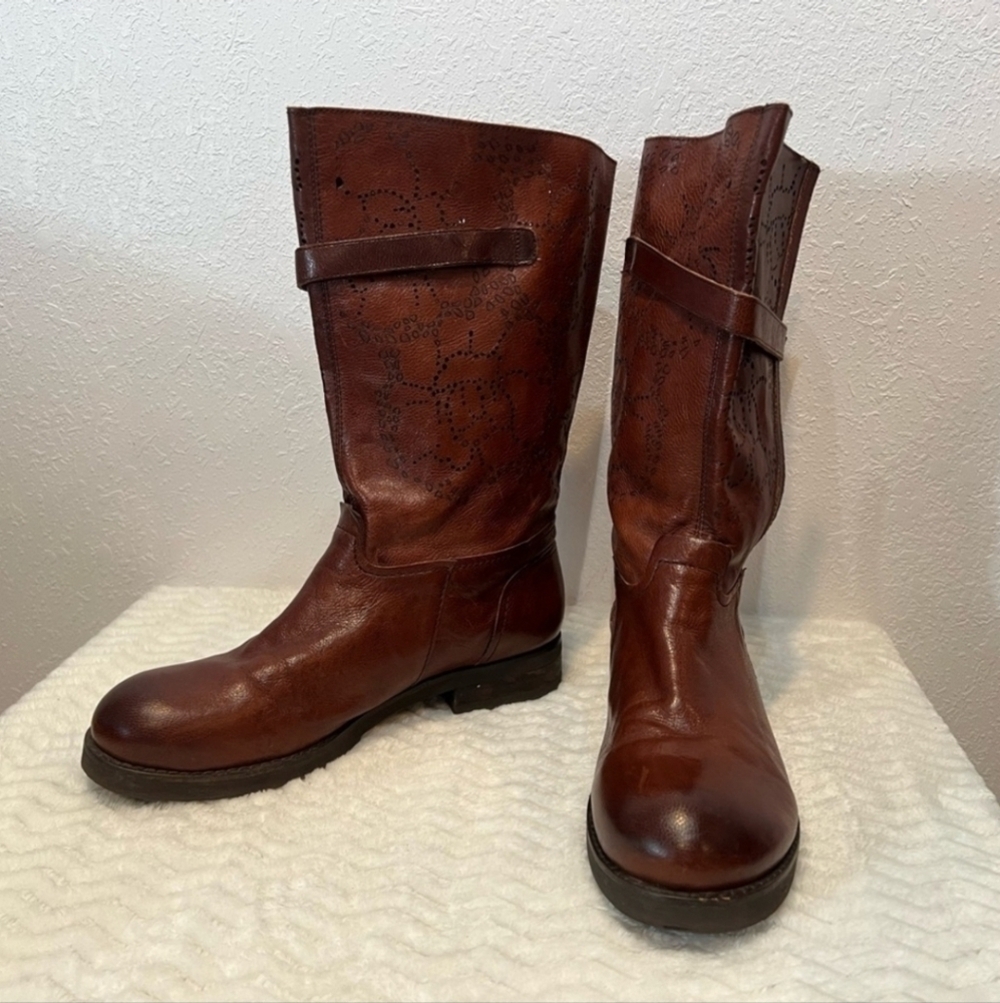 Bacio 61 Prolisso Leather Riding Motorcycle Boots Women's Size 6